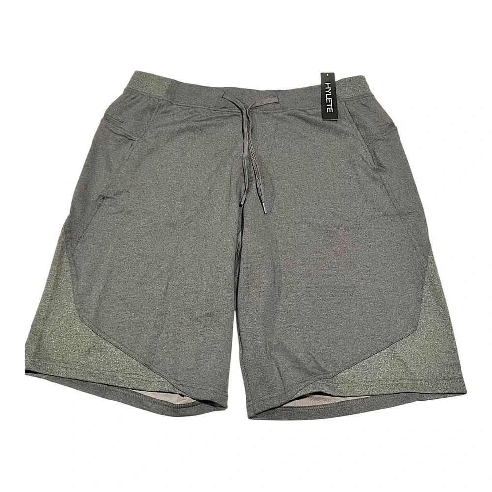 NWT Hylete Flexion II Men's XXL Heather‎ Gray Athletic Training Shorts